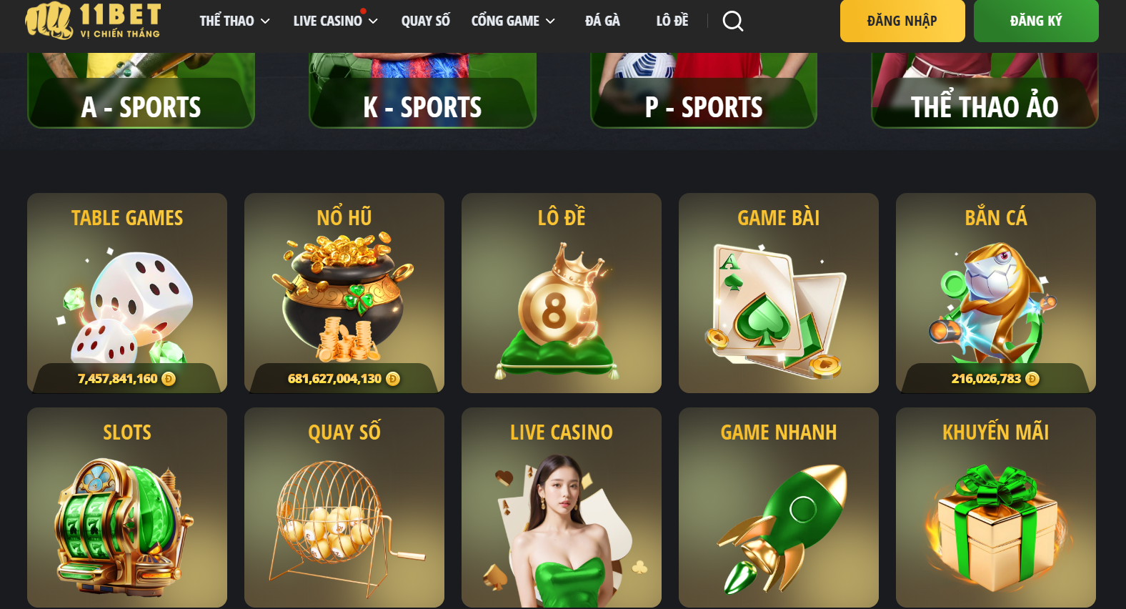 Review Về 11bet Địa Chỉ Cá Cược Chất Lượng TOP Đầu Hiện Nay 5 Một số sảnh game nổi bật tại nhà cái 11bet