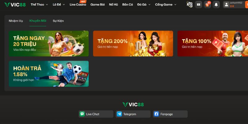 VIC88 tặng thưởng slot cực khủng đến 250 phần trăm