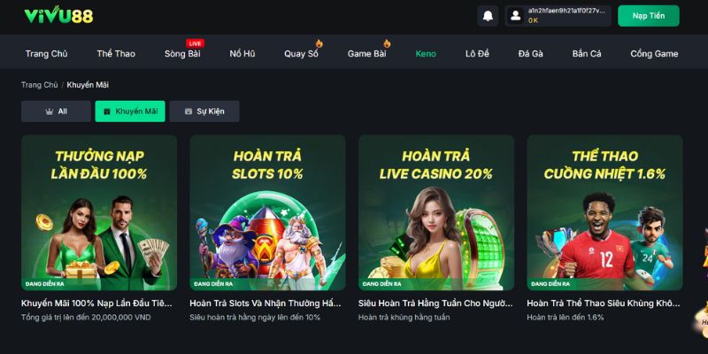 VIVU88 nạp rút nhanh chóng hoàn tiền mỗi ngày